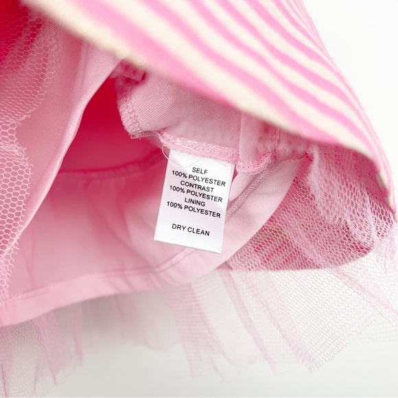Soprano Pink Stripe Tulle Sleeveless Dress Size 2 - Picture 5 of 9